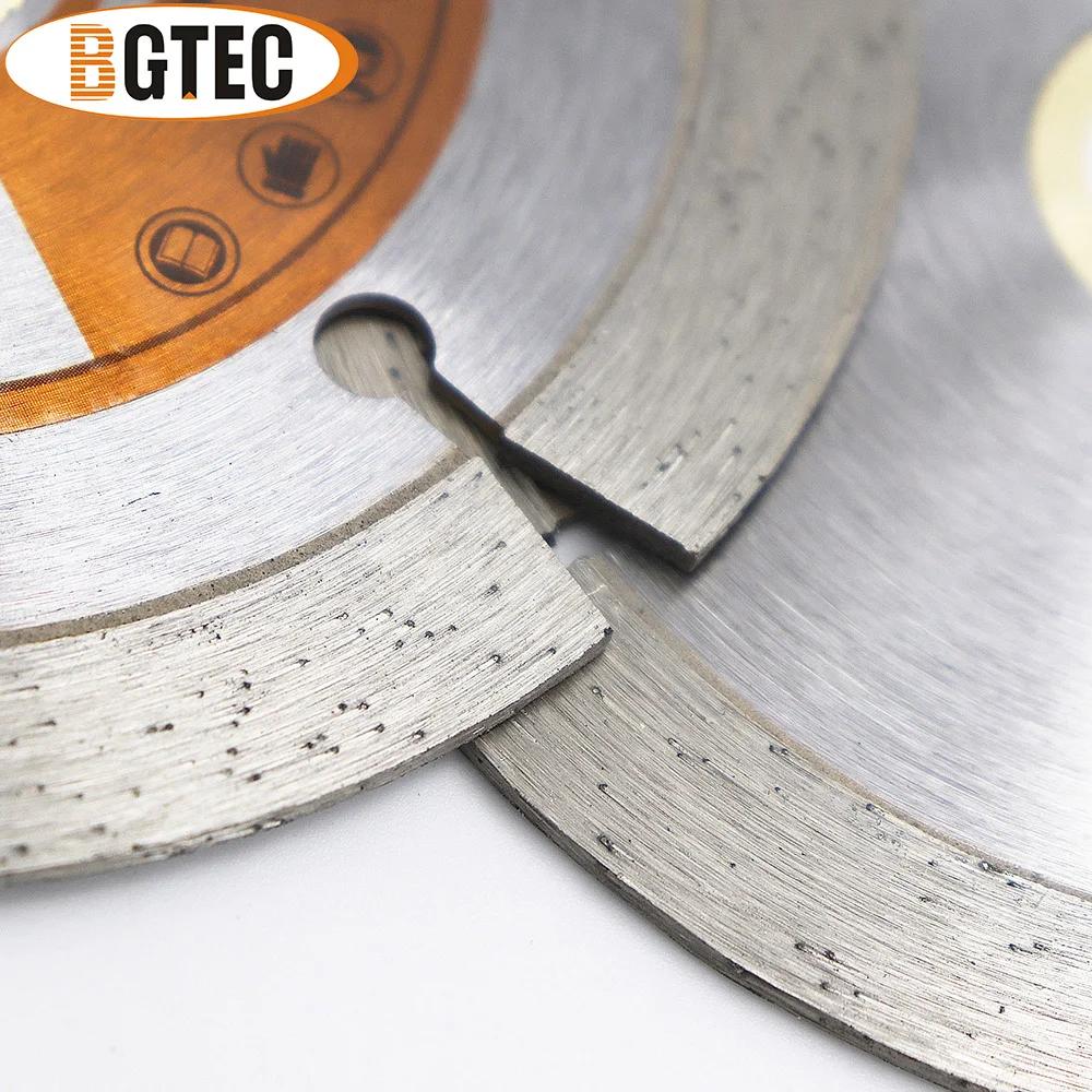 BGTEC 1 pièce 4/4.5/5/6/7/9 pouces lame de scie plaque de coupe 105-230mm porcelaine granit marbre b