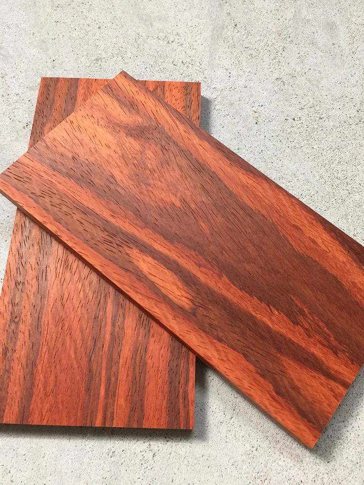HQ T2 bricolage 0.6-1CM boîte de son mince matériel bois de palissandre africain bûche de bois Rare