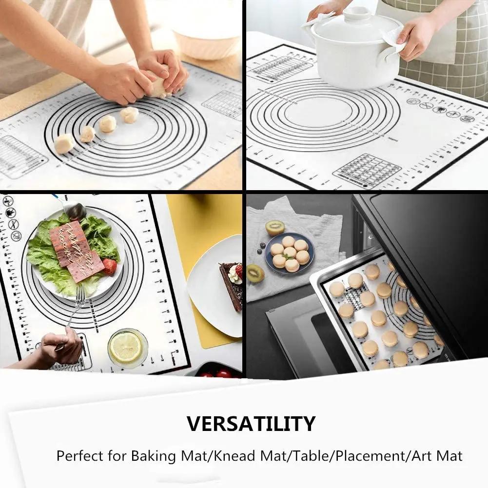 Tapis de pétrissage en silicone de grande taille, surface antiarina, polymères de pâte à rouler avec