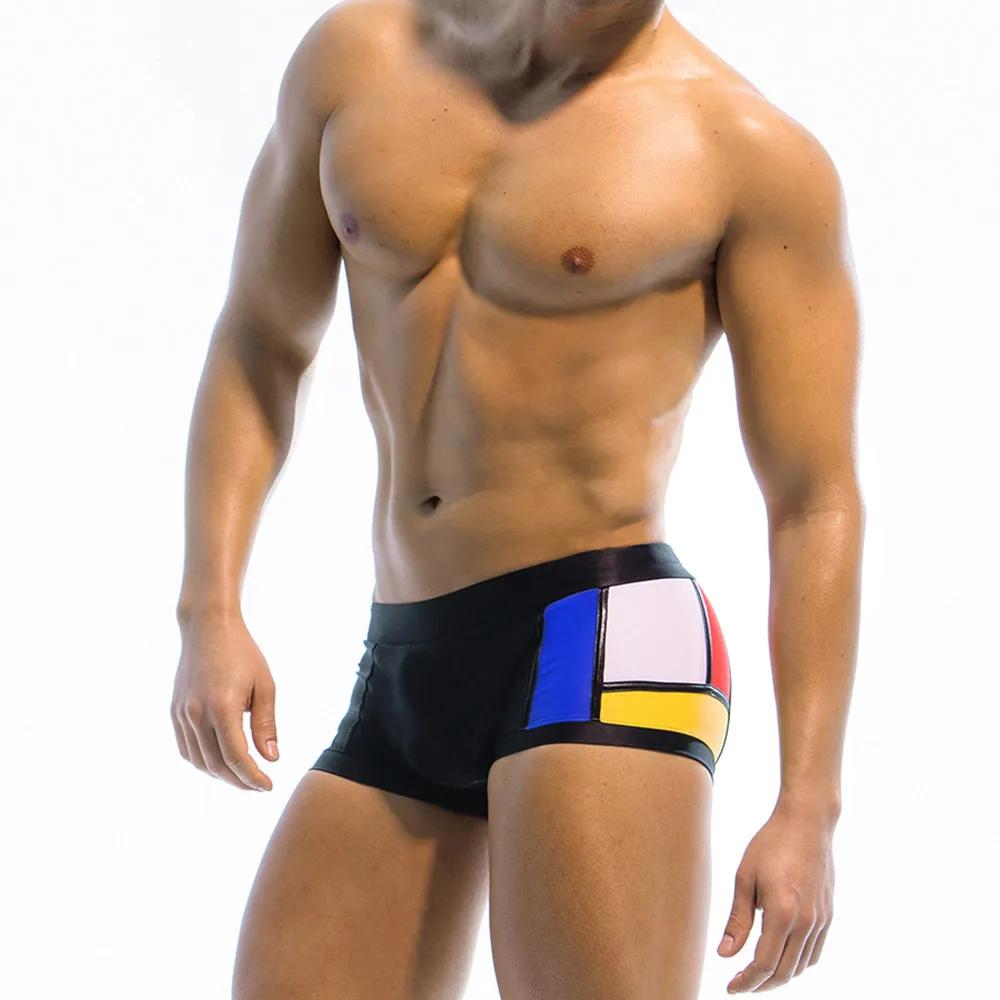 Sexy homme pantalon de bain taille basse maillot de bain hommes Nylon maillot de bain slip hommes na