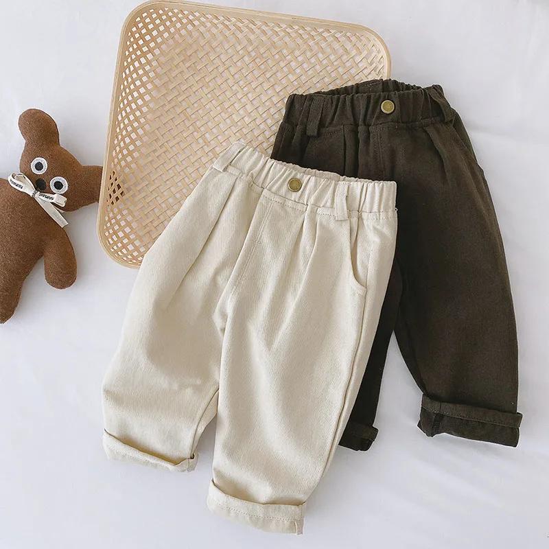 MILANCEL 2026 printemps automne solide enfants garçons pantalons droits mode enfants vêtements panta