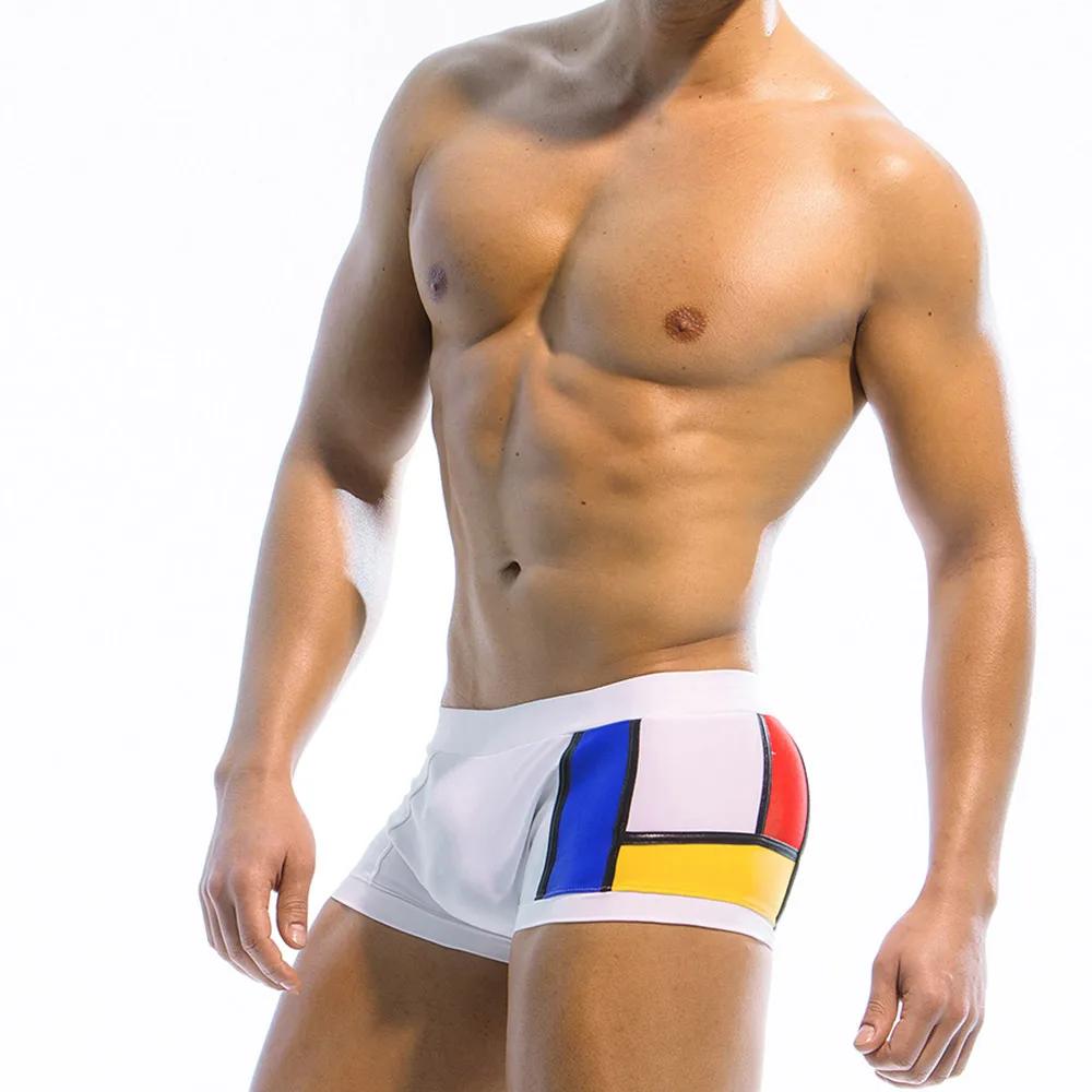 Sexy homme pantalon de bain taille basse maillot de bain hommes Nylon maillot de bain slip hommes na