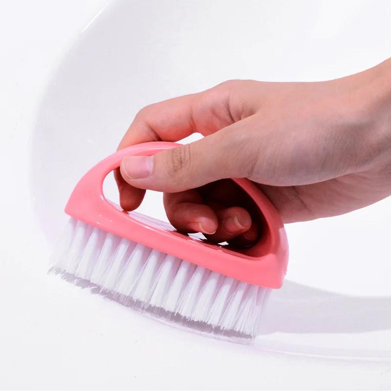 Brosse de nettoyage colorée pour travaux ménagers, outil de nettoyage multifonctionnel en forme d'œu