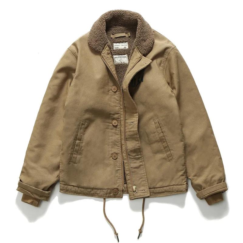Manteau en coton rembourré pour hommes veste en cachemire en peluche épaissie pour hommes, sport de