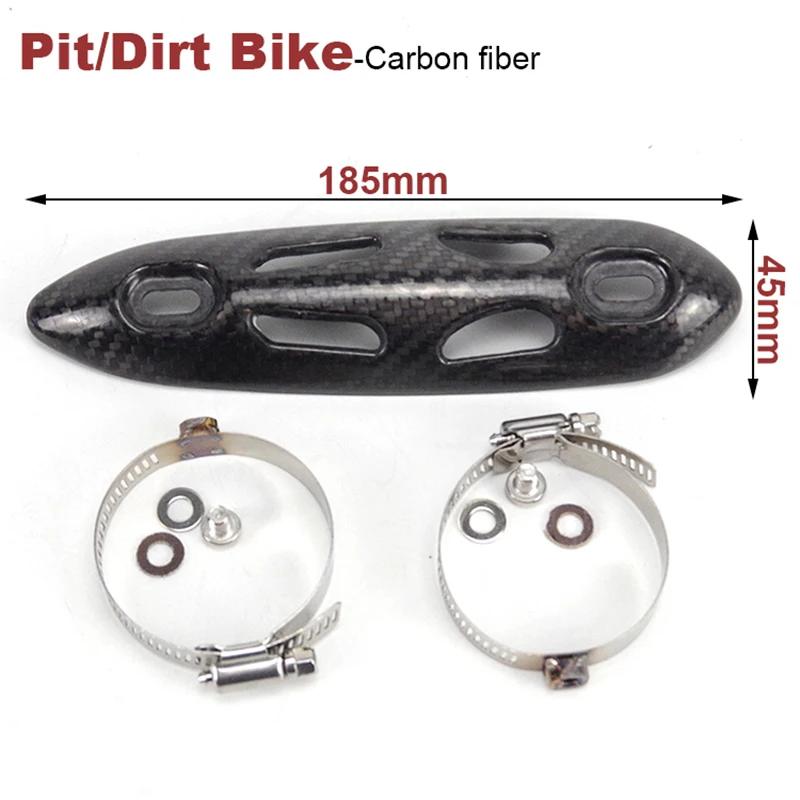 Protecteur de silencieux d'échappement de moto en Fiber de carbone, bouclier thermique d'échappement