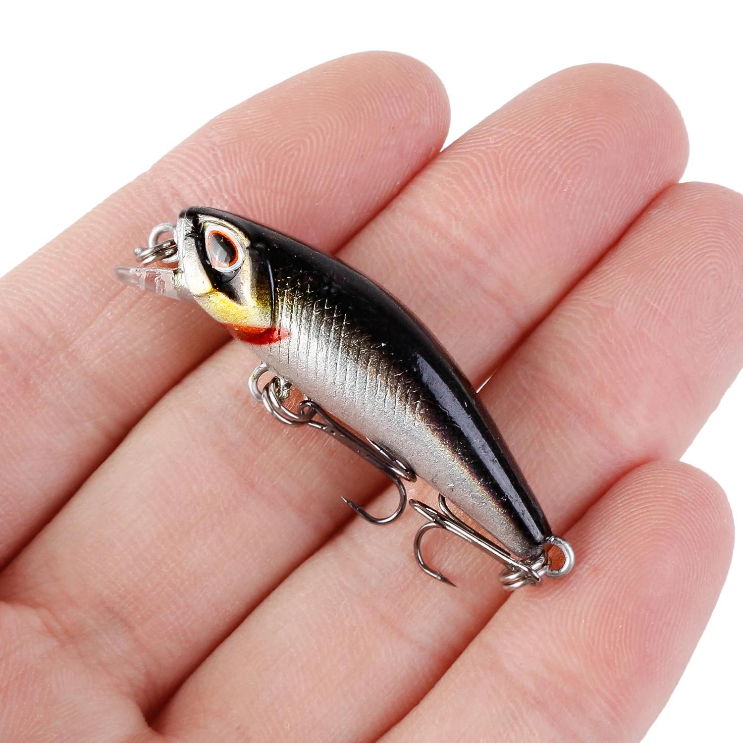 1 pièces Mini leurres de pêche méné Wobblers 4.5 cm 3.5g coulant artificiel en plastique dur appât m