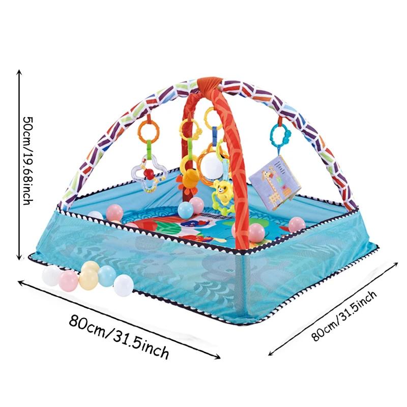 Cadre de Fitness pour bébé, couverture de jeu rampant, tapis éducatif multifonctionnel, clôture, cou