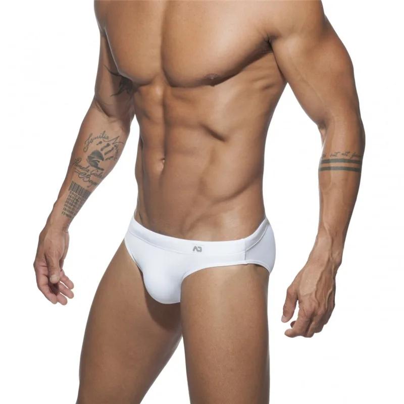 Solide Push up hommes néon maillot de bain Bikni bref troncs Unerwear Sexy maillots de bain plage Su