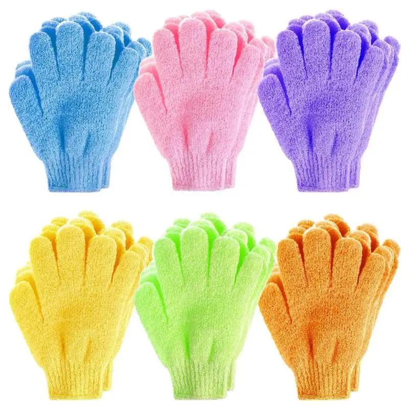 Gants de bain à cinq doigts, serviette de douche domestique, gommage, lavage du corps, fourniture do