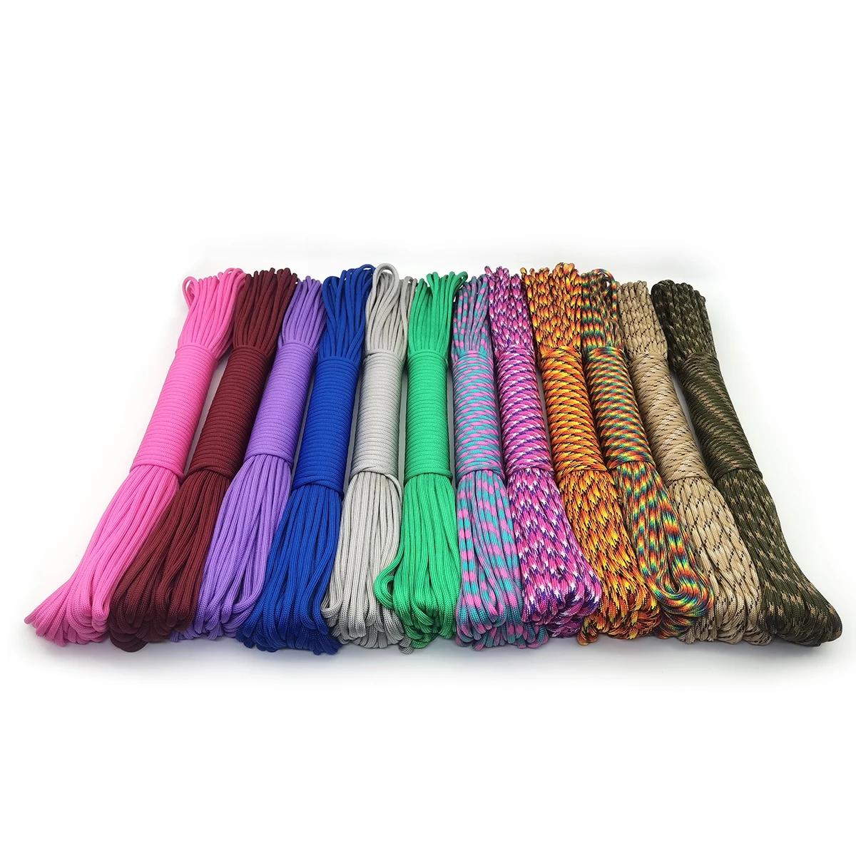 Paracorde à 9 noyaux de support, 4 tailles Dia.4mm, pour survie, Parachute, lanière, Camping, escala