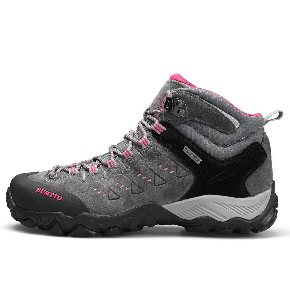 HUMTTO – chaussures de randonnée en cuir pour femmes, baskets imperméables pour Camping en plein air