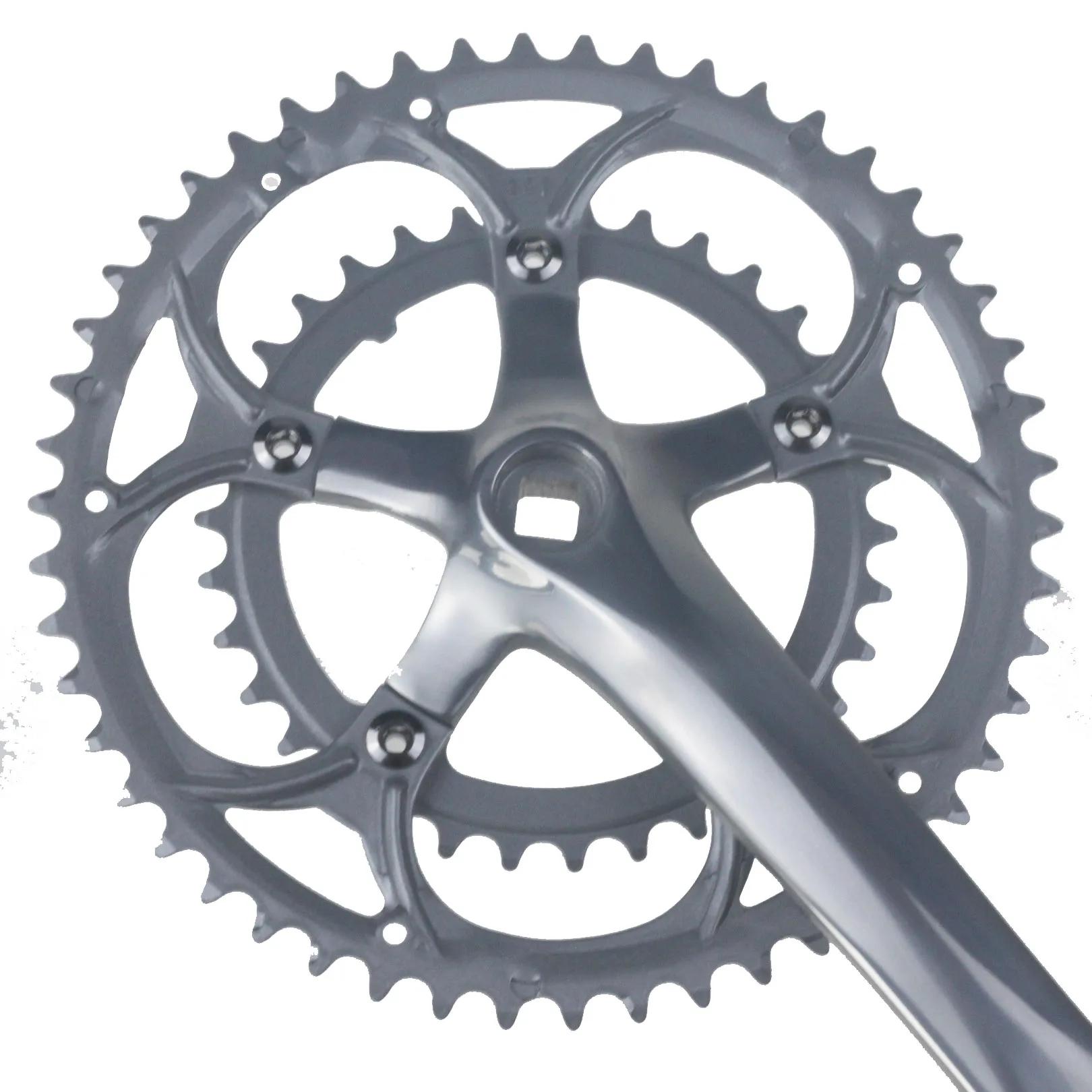 Pédalier de vélo de route en alliage d'aluminium 50-34T 8/9S, pignon à trou carré de 170mm, accessoi