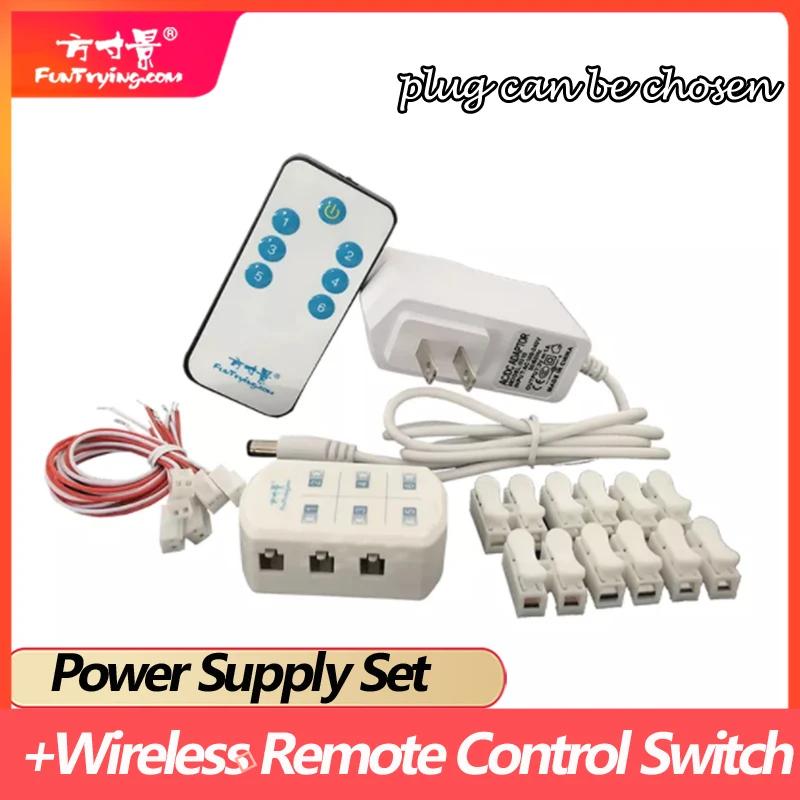 Interrupteur et adaptateur de télécommande sans fil, marche/arrêt 3V/5V/12V AC/DC, alimentation avec