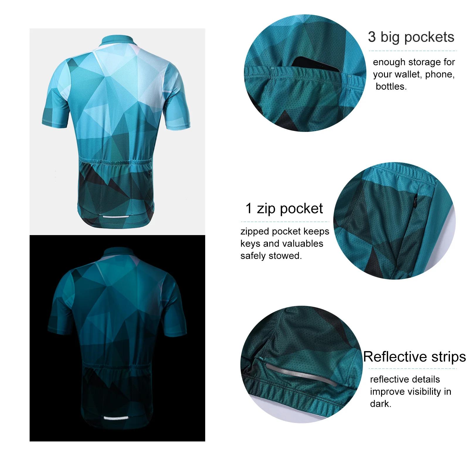BERGRISAR-Maillot de cyclisme respirant pour homme, chemise de vélo VTT, vêtements de vélo de montag