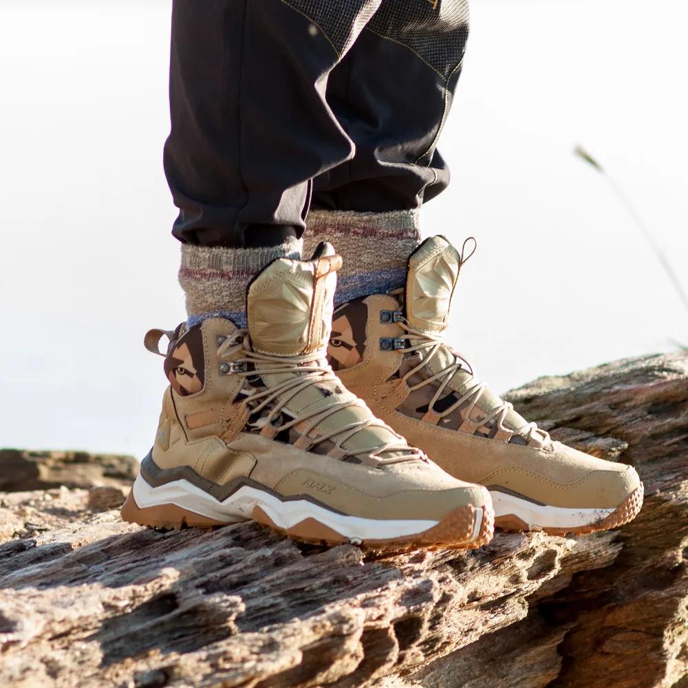 Bottes de randonnée imperméables RAX cuir véritable - Chaussures alpinisme trekking homme femme