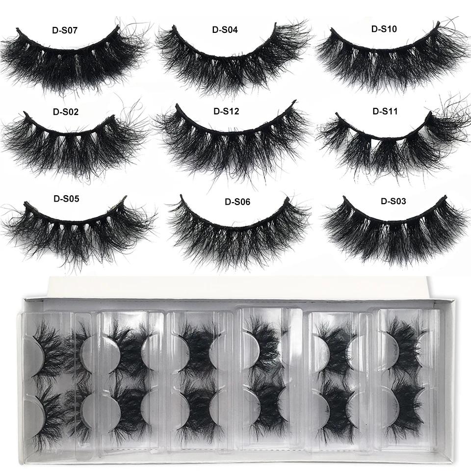 RED SIREN – Faux-cils en vison véritable, 5/10/50 paires, poils naturels, courts et clairsemés, en v