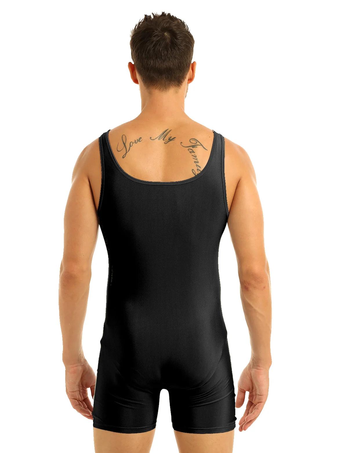 Maillot de bain doux pour hommes - Justaucorps extensible pour le sport, la gymnastique et le yoga