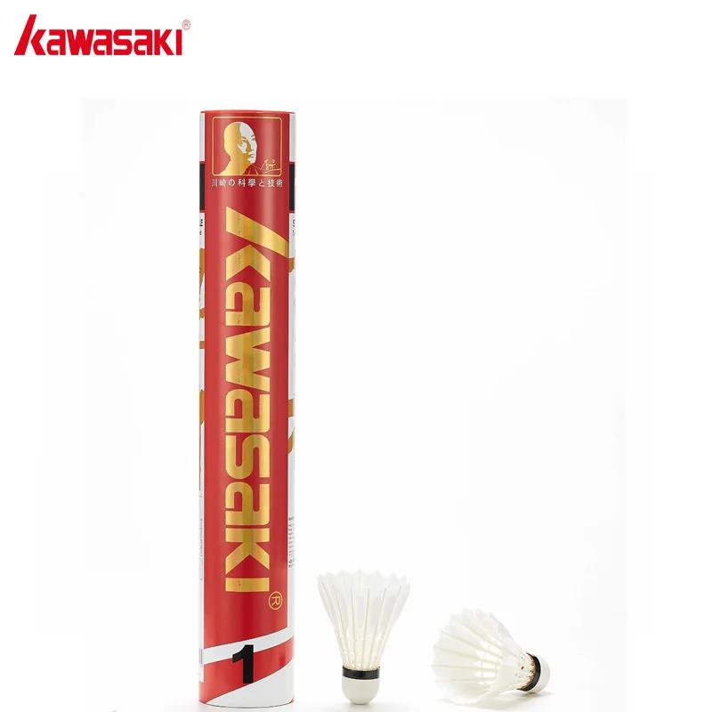 Kawasaki-Volant de tournoi, plume d'oie blanche, ballon de badminton professionnel, approuvé BWF, vi