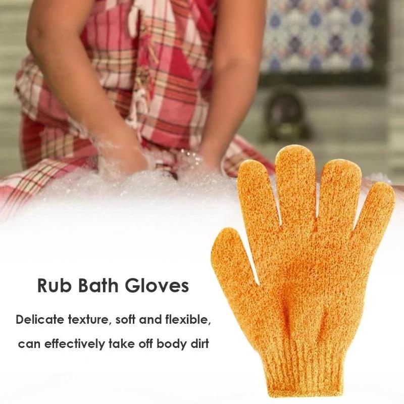 Gants de bain à cinq doigts, serviette de douche domestique, gommage, lavage du corps, fourniture do