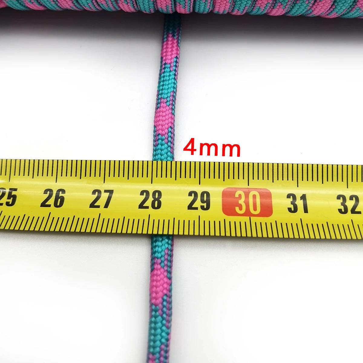 Paracorde à 9 noyaux de support, 4 tailles Dia.4mm, pour survie, Parachute, lanière, Camping, escala