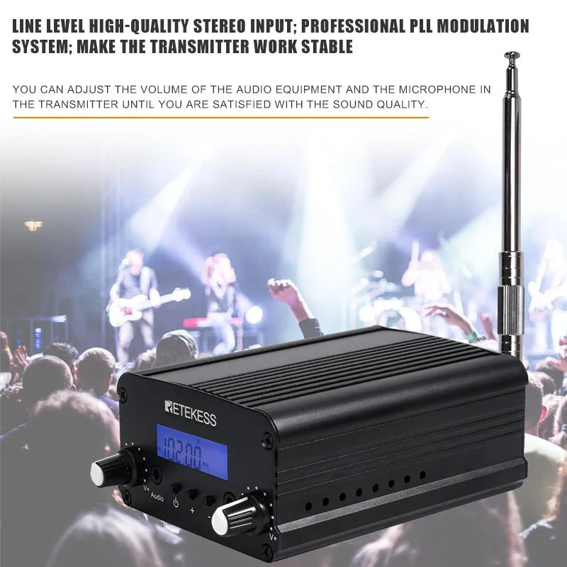 Retekess – émetteur de diffusion FM sans fil TR509, Station de Radio stéréo, amplificateur de Campus