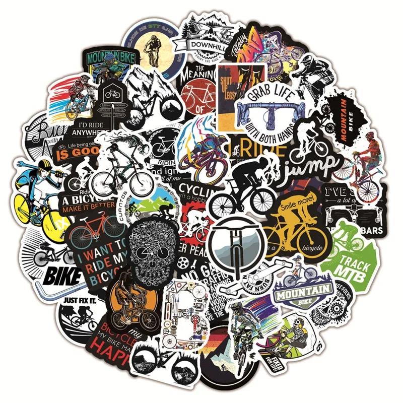 Autocollants de vélo de montagne imperméables, 50 pièces, pour l'extérieur, vtt, Cool pour bricolage