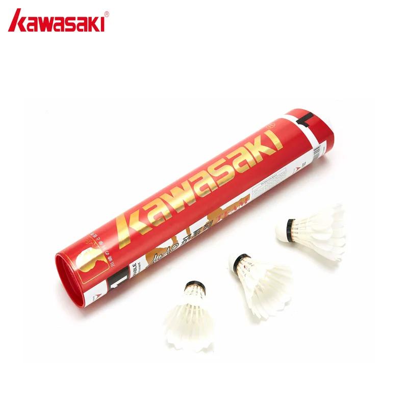 Kawasaki-Volant de tournoi, plume d'oie blanche, ballon de badminton professionnel, approuvé BWF, vi