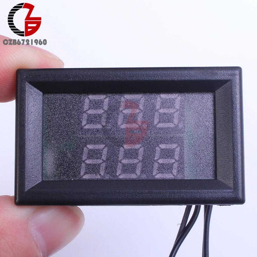 3 chiffres 0.28 pouces DC 4 V-28 V double thermomètre double affichage LED NTC capteur étanche therm