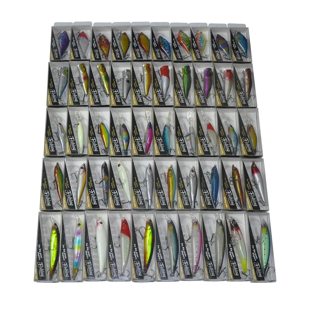 Lot de leurres ménés durs multicolores, matériel de pêche VIP, Popper, 6.5cm, 7cm, 8cm, 9cm, 11cm, 5