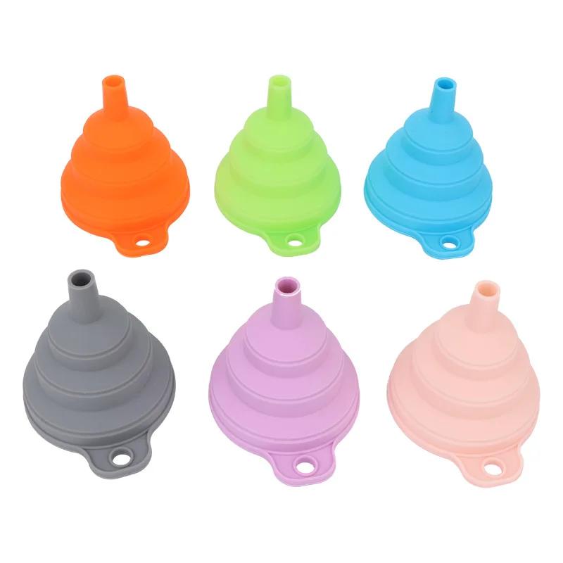 3 pièces entonnoir pliable en Silicone, outils de cuisine domestique, Mini entonnoir Portable pour P