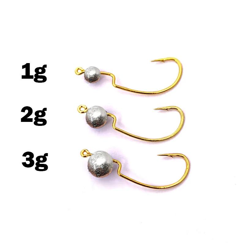 OUTKIT Jig Mini tête crochet 1g/2g/3g 10 pièces/lot crochet de pêche au roche leurre gabarit Grank c