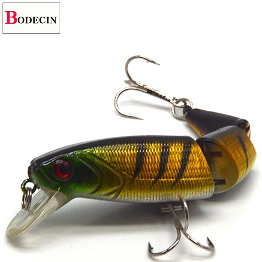 Multi Section bar de mer dur leurres de pêche yeux 3D 1 pièces manivelle vairon nagbait faux appât d