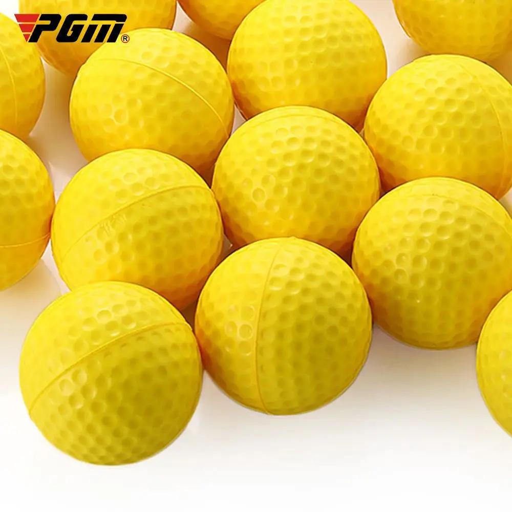 Balles de Golf en mousse PU jaune, 10 pièces, éponge élastique, entraînement de pratique intérieure