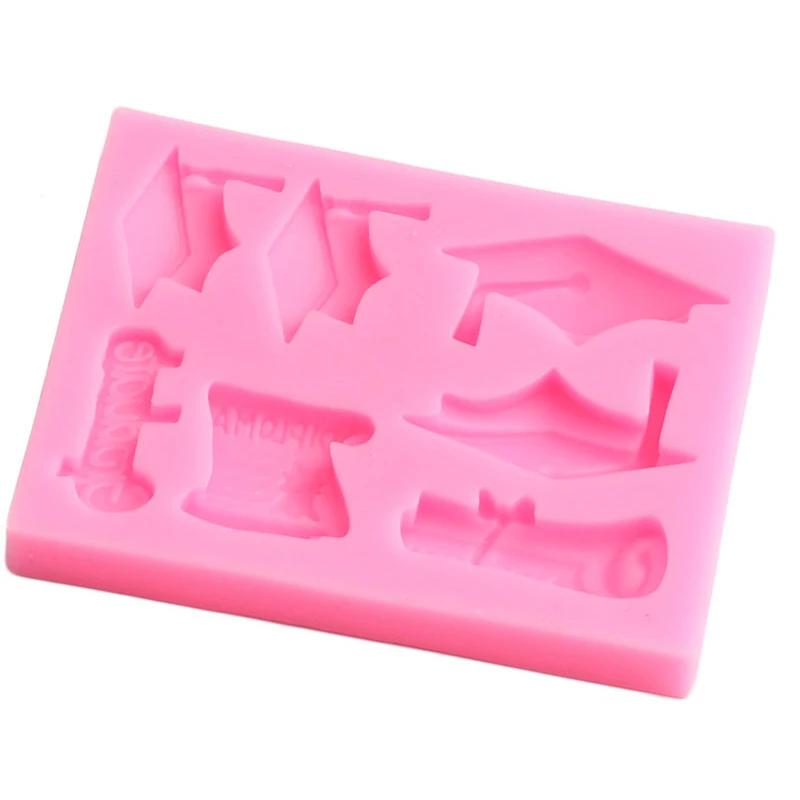 Moules à pâtisserie en Silicone, DIY, pour fête de remise de diplôme, pour enterrement de vie de jeu