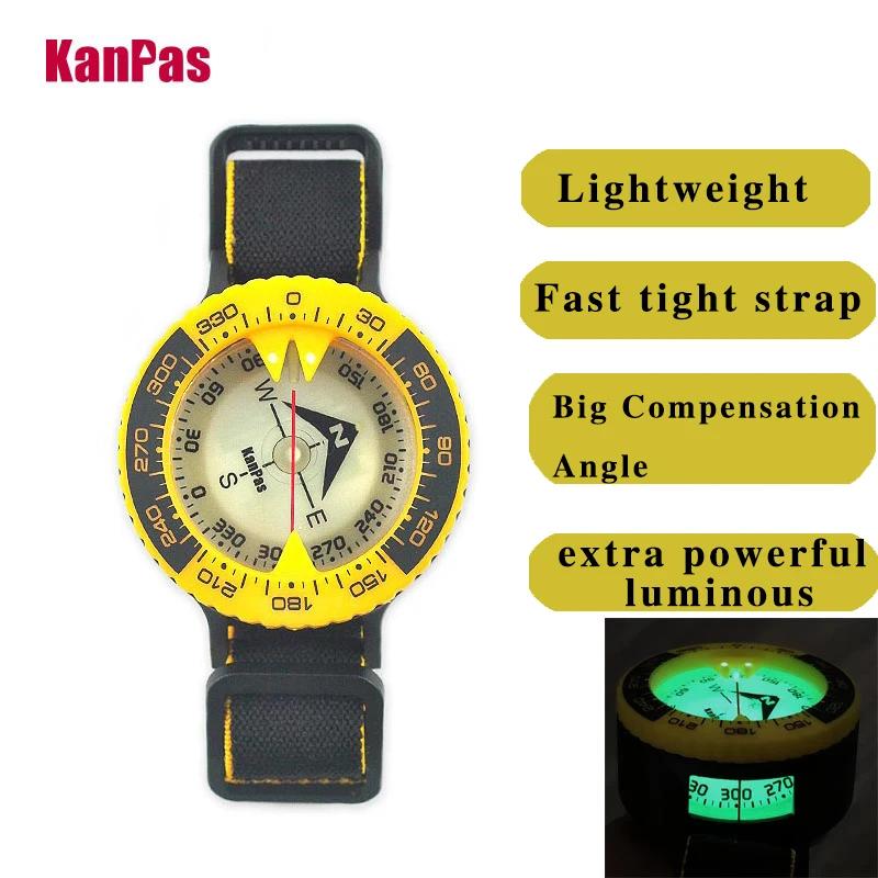 Boussole de plongée KANPAS 6BAR étanche avec signal lumineux pour navigation sous-marine précise