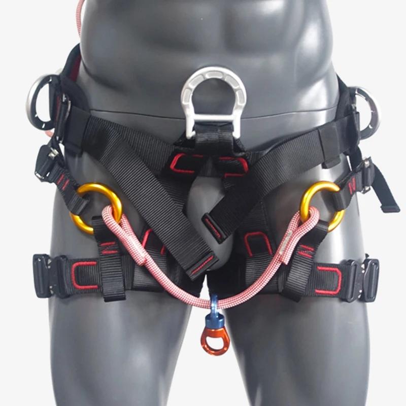 Harnais demi-corps extérieur, équipement de Protection de ceinture de sécurité d'escalade avec pont