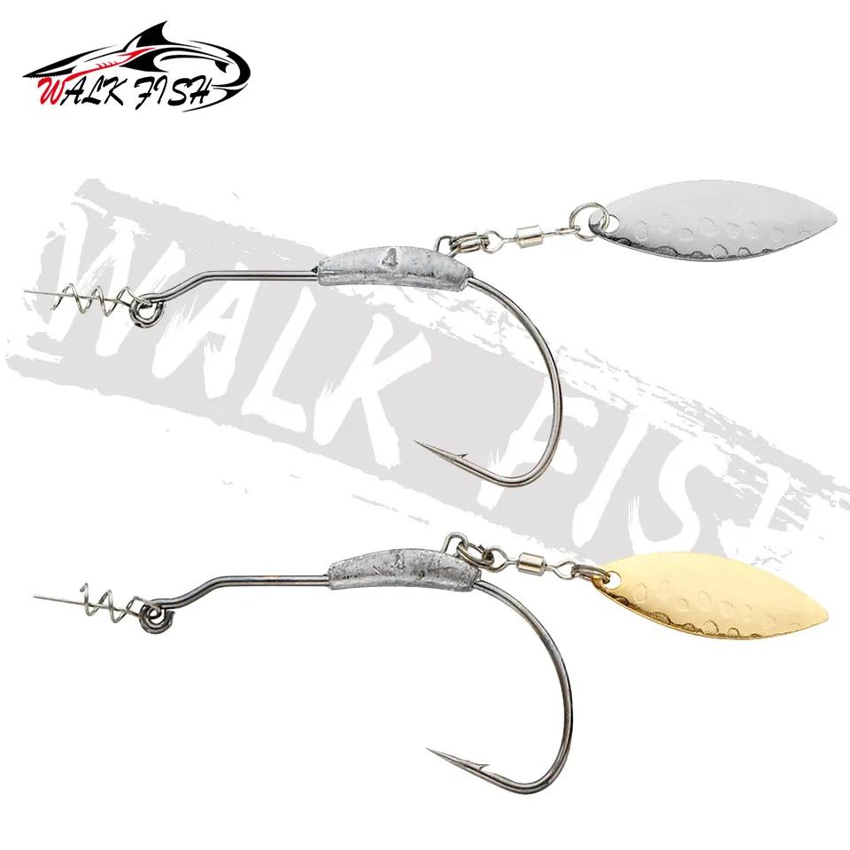 WALK FISH 3 pièces 2g 3g 4g 5g 7g 9g crochet de manivelle cuillère en métal paillettes ajouter du po