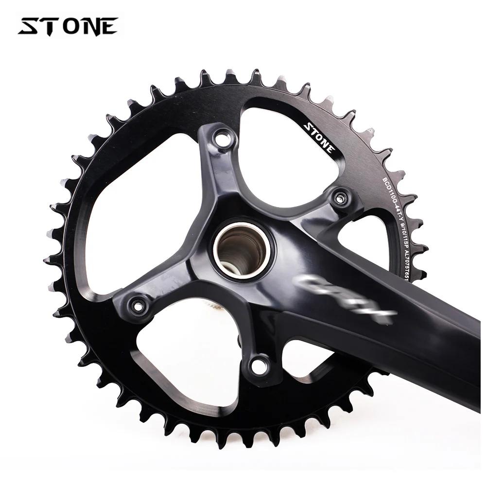 Plateau de vélo simple circulaire en pierre CNC, 34-60T, BCD110, gravier JOWheel pour GRX jasbardage
