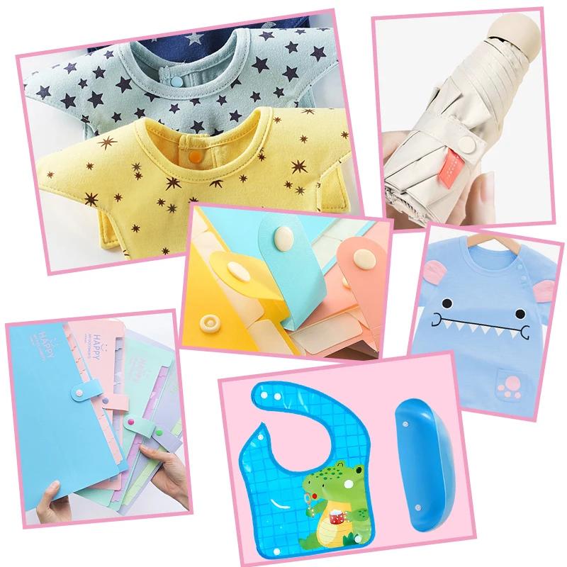 Boutons pression T5 en plastique pour vêtements, bricolage, attaches à pression utilisées pour les c