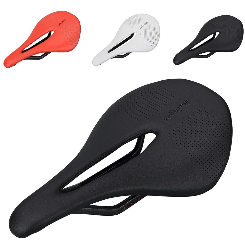 Selle de vélo de route en carbone et cuir, selle de vélo vtt, selle de course de vélo de montagne, c