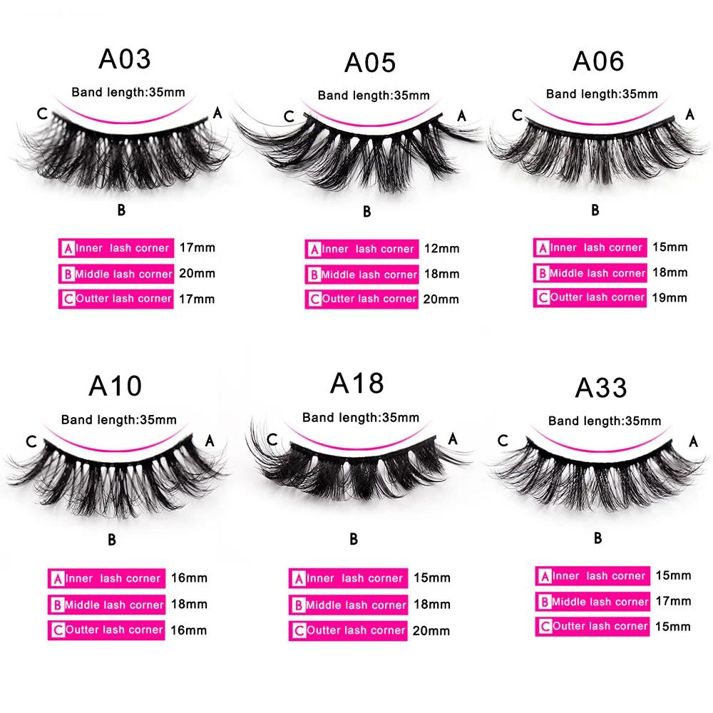 Cils 5/10/16 paires 3D Faux cils de vison naturel Faux cils réutilisables Volume dramatique cils maq