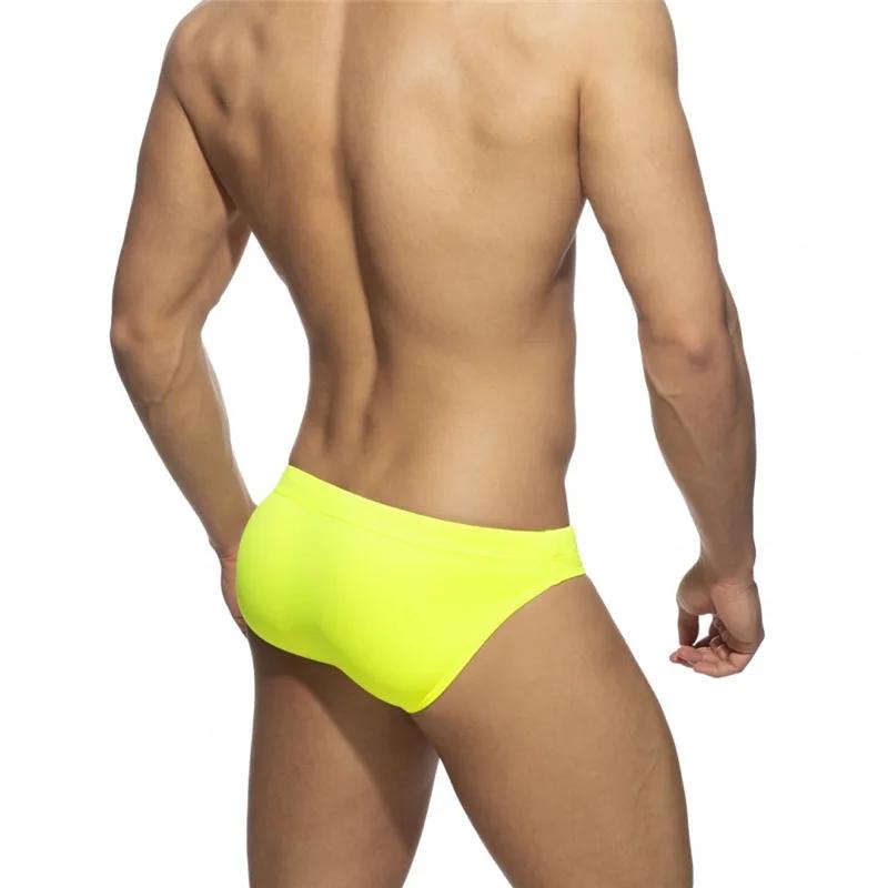 Solide Push up hommes néon maillot de bain Bikni bref troncs Unerwear Sexy maillots de bain plage Su