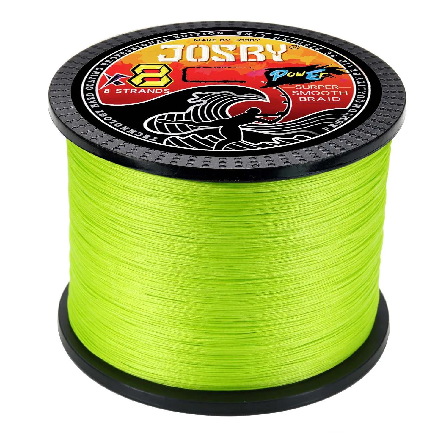 JOSBY 200M 300M 500M 1000M multicolore 100% PE 8 fil tressé 4 brins Multifilament ligne de pêche jap