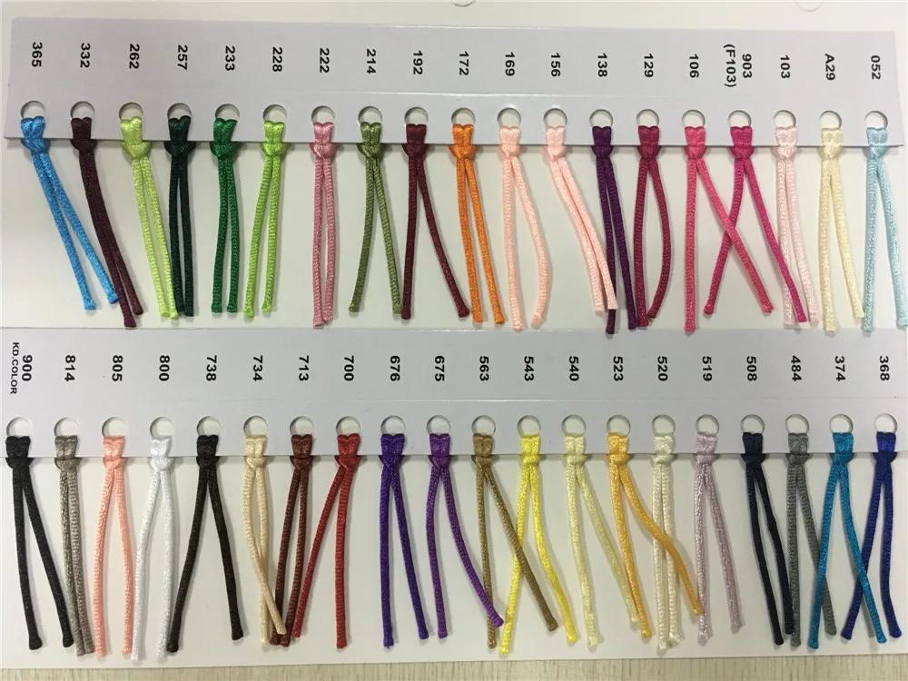 Fil de cordon en Satin rouge de 2mm, fil de macramé à nœud chinois, corde tressée pour bricolage, gl