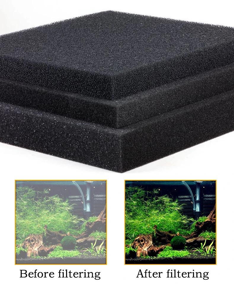 Accessoires d'aquarium filtre en coton biochimique pratique Aquarium étang mousse éponge filtre noir