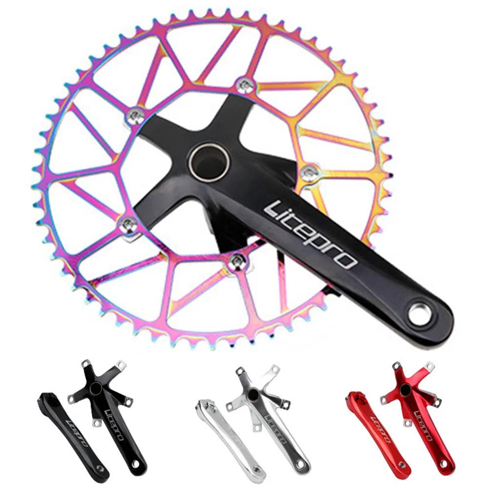 Pignon manivelle intégré creux Litepro pour vélo pliant arbre central dent positive négative plateau simple