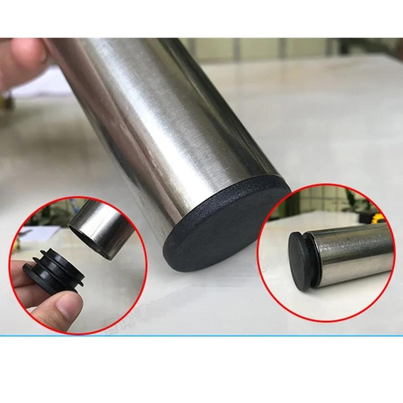 Bouchon d'extrémité rond en plastique noir, Inserts de Tube, bouchon d'insertion pour pied de chaise