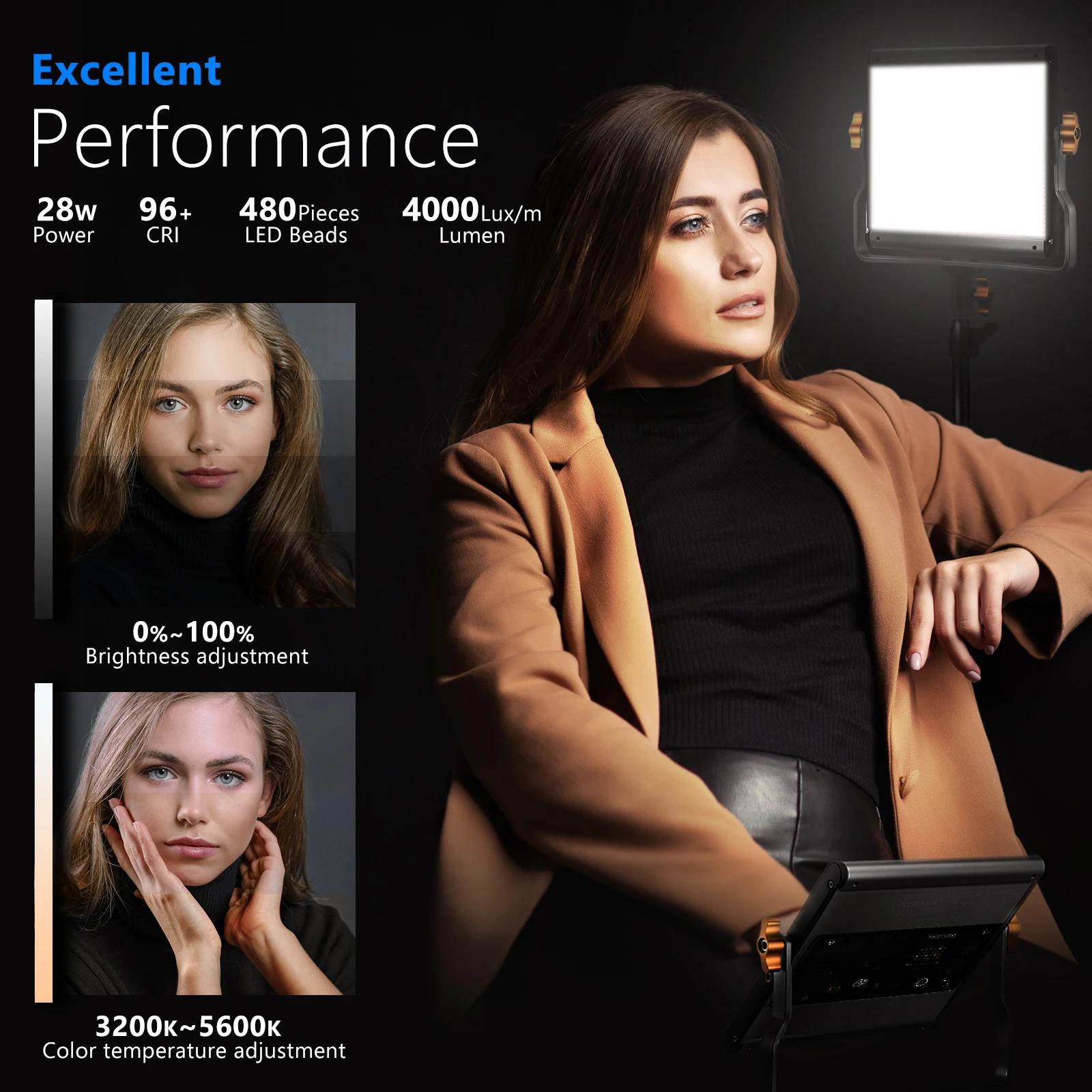 Neewer-Lumière vidéo professionnelle Bi-document LED pour studio, éclairage de photographie extérieu