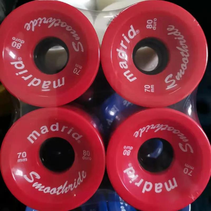 4 pièces 70mm 51mm 80 dur Longboard roue pour 70mm Skateboard pneu 80A Durable élastique PU Ruedas p