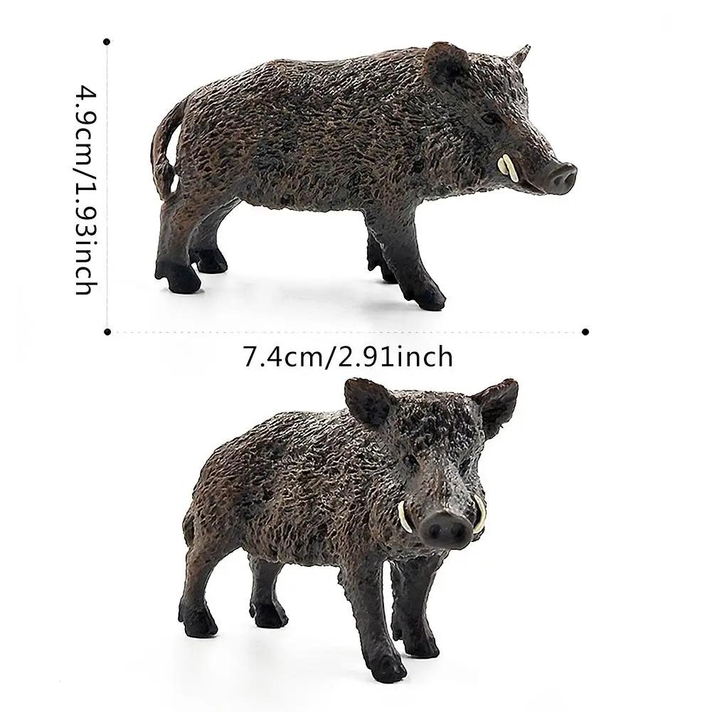 Figurine en PVC de sanglier de la vie sauvage, figurines de jouets, décoration de la maison, 2.8 pou